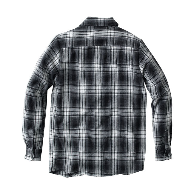 west coast choppers riser flanel shirt - white/gray