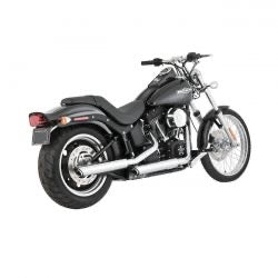 vance & hines twin slash 3" slip-on pcx mufflers chr - 07-17 Softail