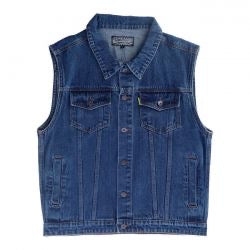 mcs denim vest dark blue