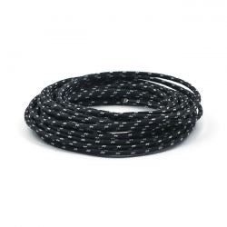 classic cloth covered electric wire blk/wht - 14 gauge (25ft)