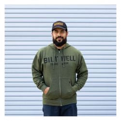 biltwell stencil zip pullover hoodie