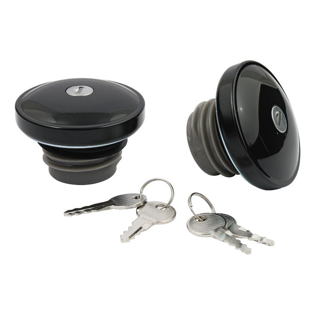 screw-in gas cap set with lock - 96-99 H-D (r + l)
