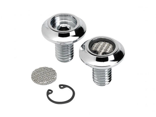 lowbrow radius breather bolts 1/2"-17 chr - 99-17 FXD/ 00-24 FXS/ 99-24 FLT/ Tri