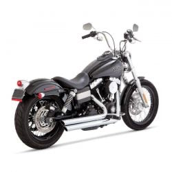 vance & hines 2-1/2" big shots staggered pcx exhaust chr - 06-17 Dyna