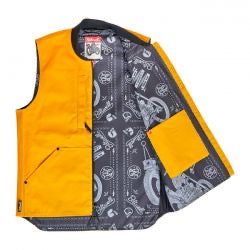 biltwell 4 speed canvas vest - gold