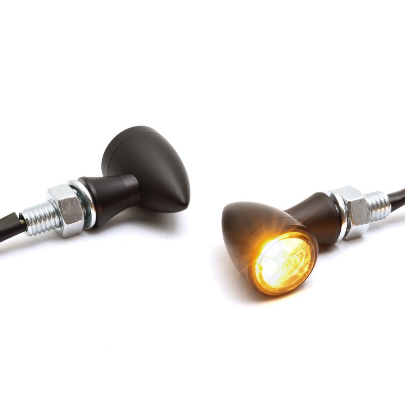 micro bullet LED irányjelző fekete (ECE)