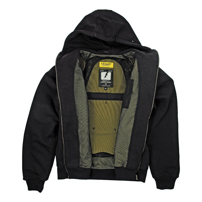 john doe softshell kevlar fekete kapucnis pulóver