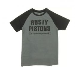 rusty pistons burney t-shirt - grey/blk