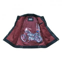 13 1/2 rain splitter blk denim vest