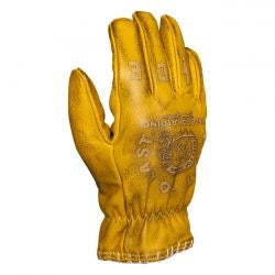 john doe coyote leather gloves - yellow/grey