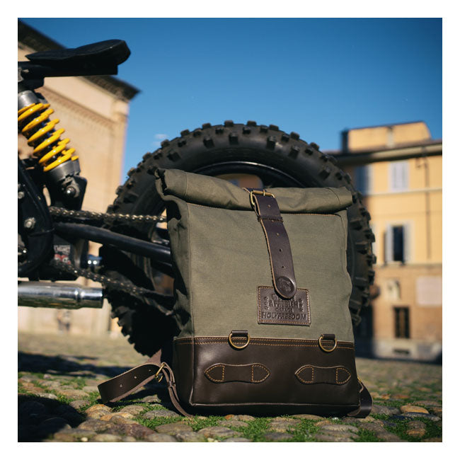 holy freedom moto backpack - green/brown