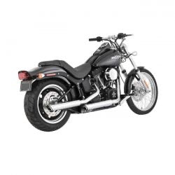 vance & hines twin slash 3" slip-on mufflers chr - 07-16 Softail