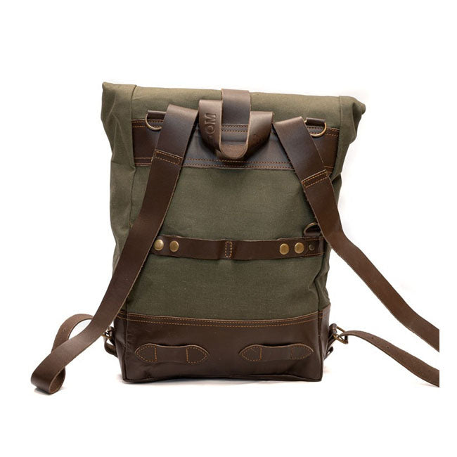 holy freedom moto backpack - green/brown