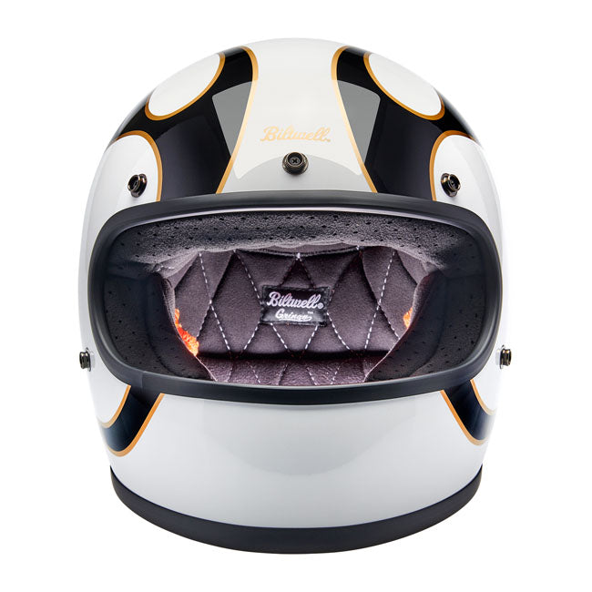 biltwell gringo helmet gloss white/blk flames
