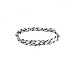 classic cloth covered electric wire blk/wht - 14 gauge (25ft)