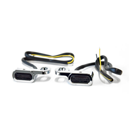 fastline below bar LED irányjelző króm/fekete- 09-16Touring/ 16-17FLSS/ 09-17V-Rod