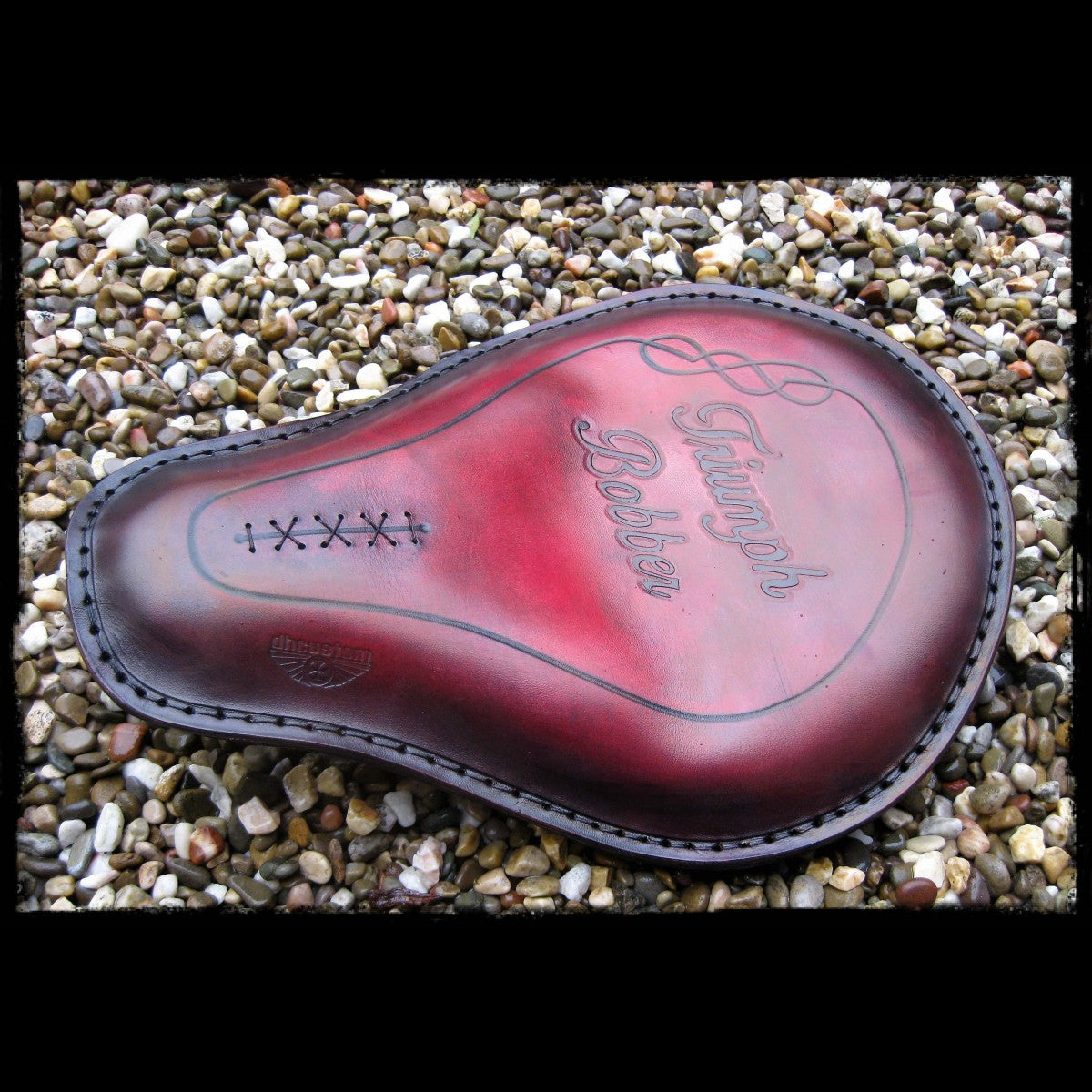 dhcustom old school reddish solo seat medium - universal