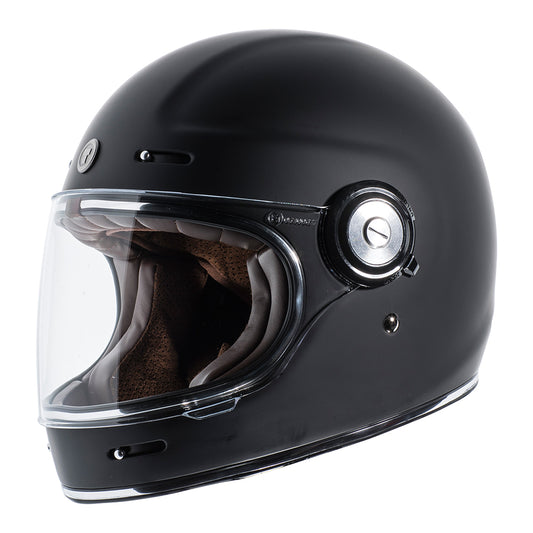 torc T-1 retro matt bukósisak fekete- ECE