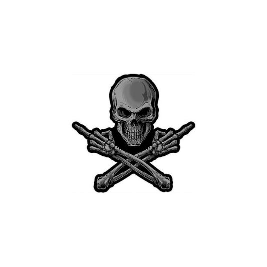 lethal threat middle finger skull felvarró (nagy)