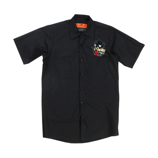 lucky 13 noclub lone wolf work shirt ing