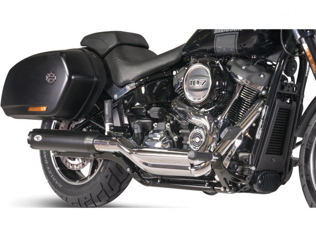 v-performance single slip-on muffler set chrome - 21-24 FLSB