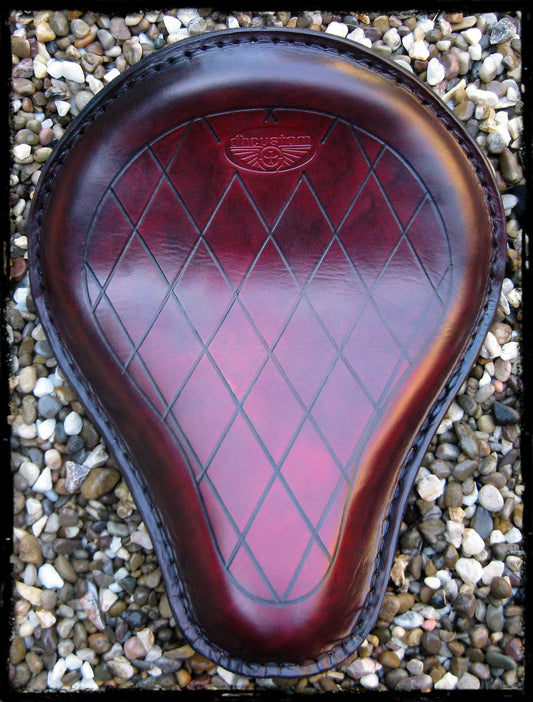 dhcustom garnet leather solo seat standard - universal