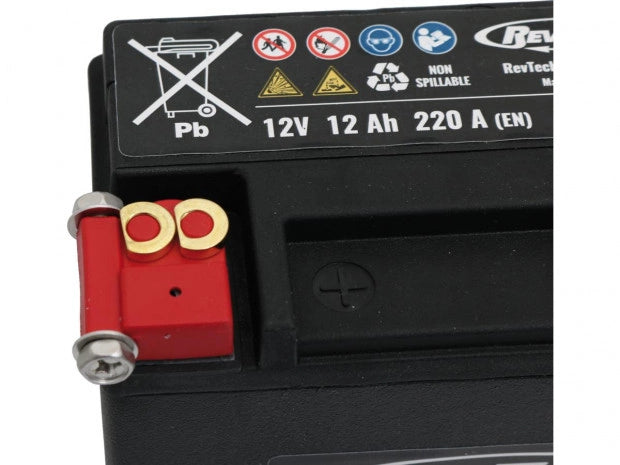 revtech ETX14 agm 220A power battery - 02-06/07 VRSCR/ 03-10 XB/ 19-23 Indian