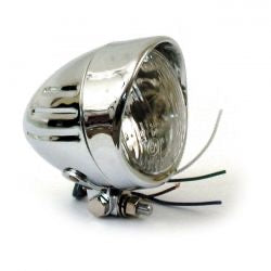 bullet visor grooved 4" fényszóró króm