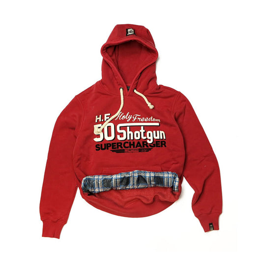 holy freedom shotgun piros kapucnis pulóver