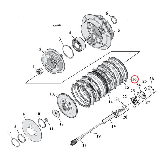 alto piros eagle kuplung lamella szett - 1990-1997 Big Twin/91-20 XL/2008-2012 XR1200