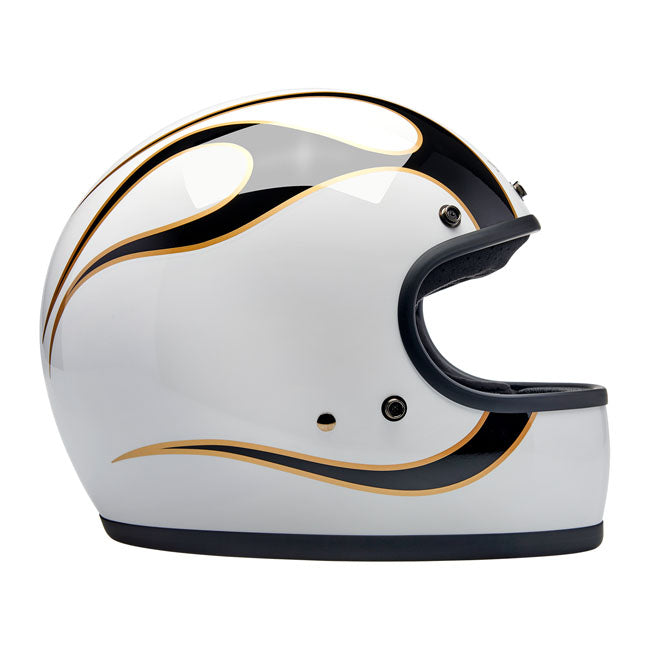 biltwell gringo helmet gloss white/blk flames