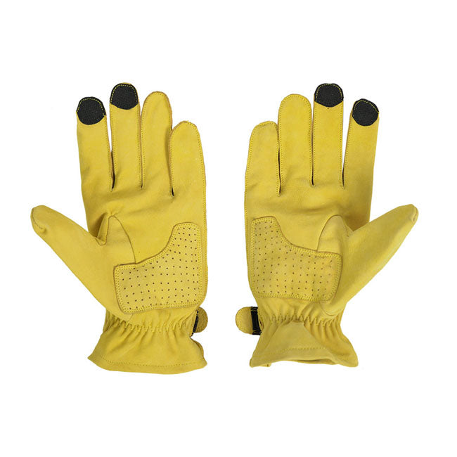 by city texas gloves moto gloves - yellow