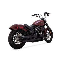 vance & hines twin slash 3" slip-on pcx mufflers blk - 18-24 Softail