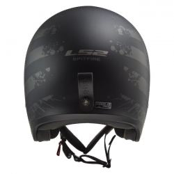 ls2 spitfire II black flag helmet matt black