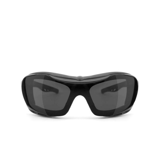 helly shades bandit 2 smoke/laser red/ xenolit moto goggles