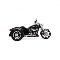 vance & hines 4" twin slash round slip-on mufflers chr - 17-24 FLRT