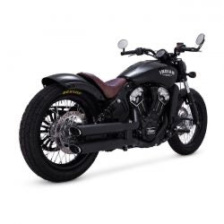 vance & hines twin slash 3" slip-on pcx mufflers blk - 15-22 Indian Scout