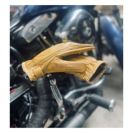 13 1/2 loud ride moto gloves - yellow
