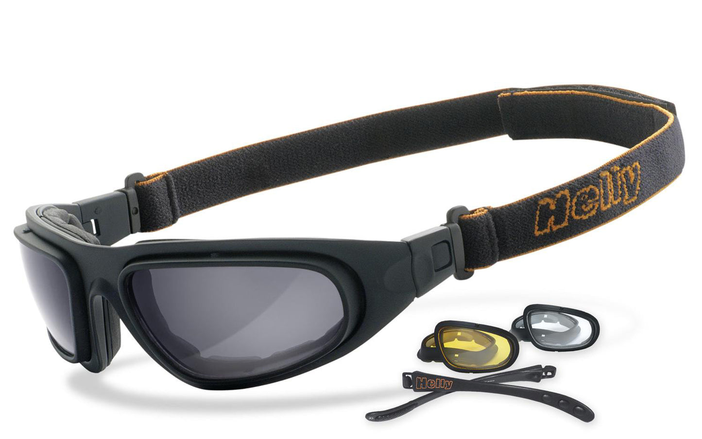 helly bikereyes eagle smoke/ yellow moto goggles