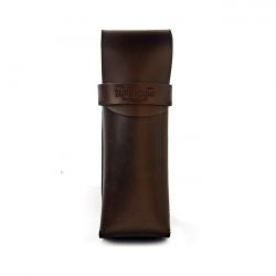 trip machine leather sunglasses case - tobacco