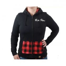 rusty pistons turner female zip hoodie - blk