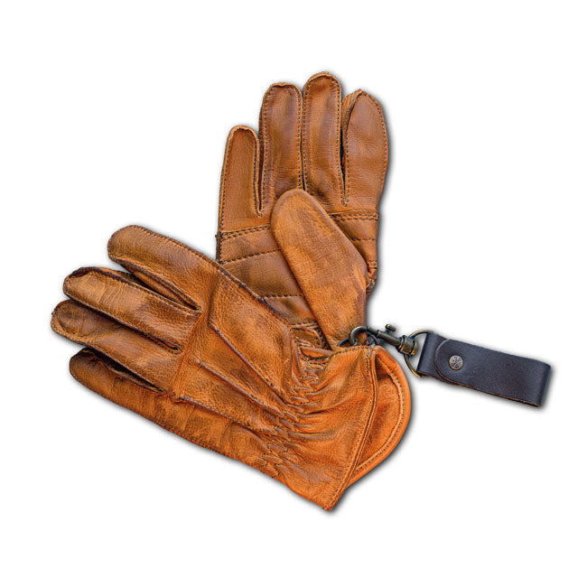 13 1/2 magazine lowlander motoros kesztyű - cognac