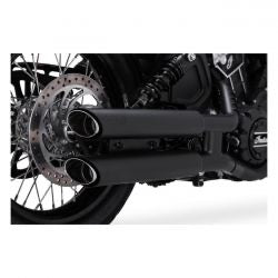 vance & hines twin slash 3" slip-on pcx mufflers blk - 15-22 Indian Scout