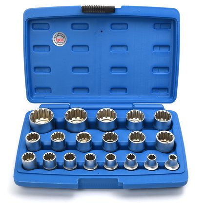 bgs gear lock box end csillag 1/2  dugókulcskészlet - metrikus (19db)