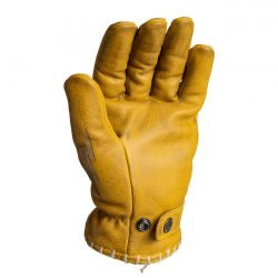 john doe coyote leather gloves - yellow/grey