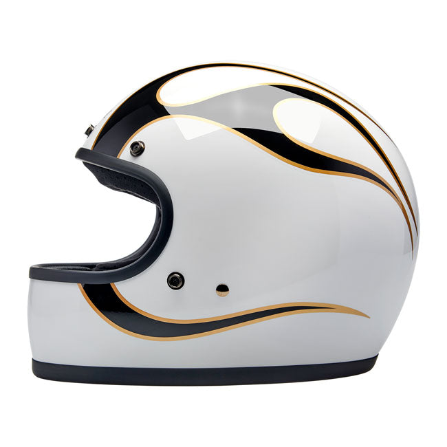 biltwell gringo helmet gloss white/blk flames