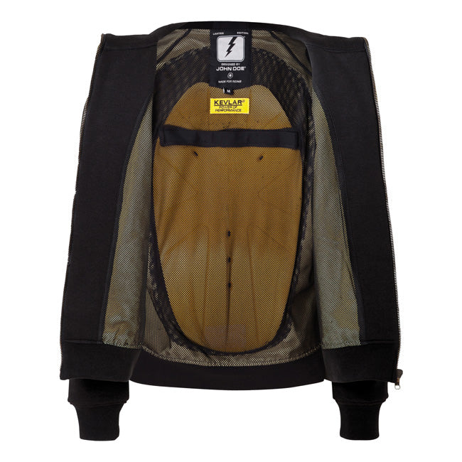 john doe softshell kevlar fekete kapucnis pulóver