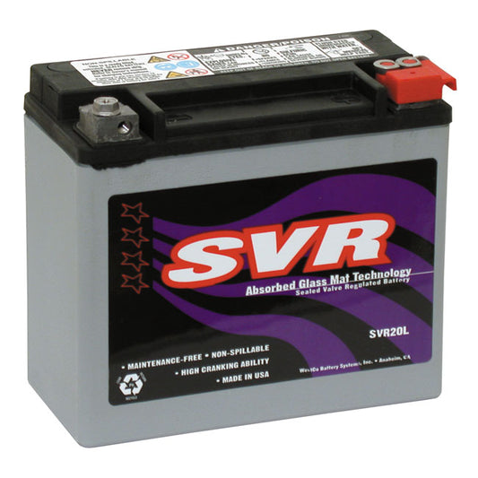 svr agm 18amp 310CCA akkumulátor - Softail/ Dyna/ XL/ V-Rod/ Buell
