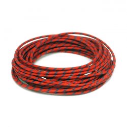 classic cloth covered electric wire blk/wht - 14 gauge (25ft)