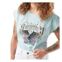 von dutch printed women t-shirt - light blue